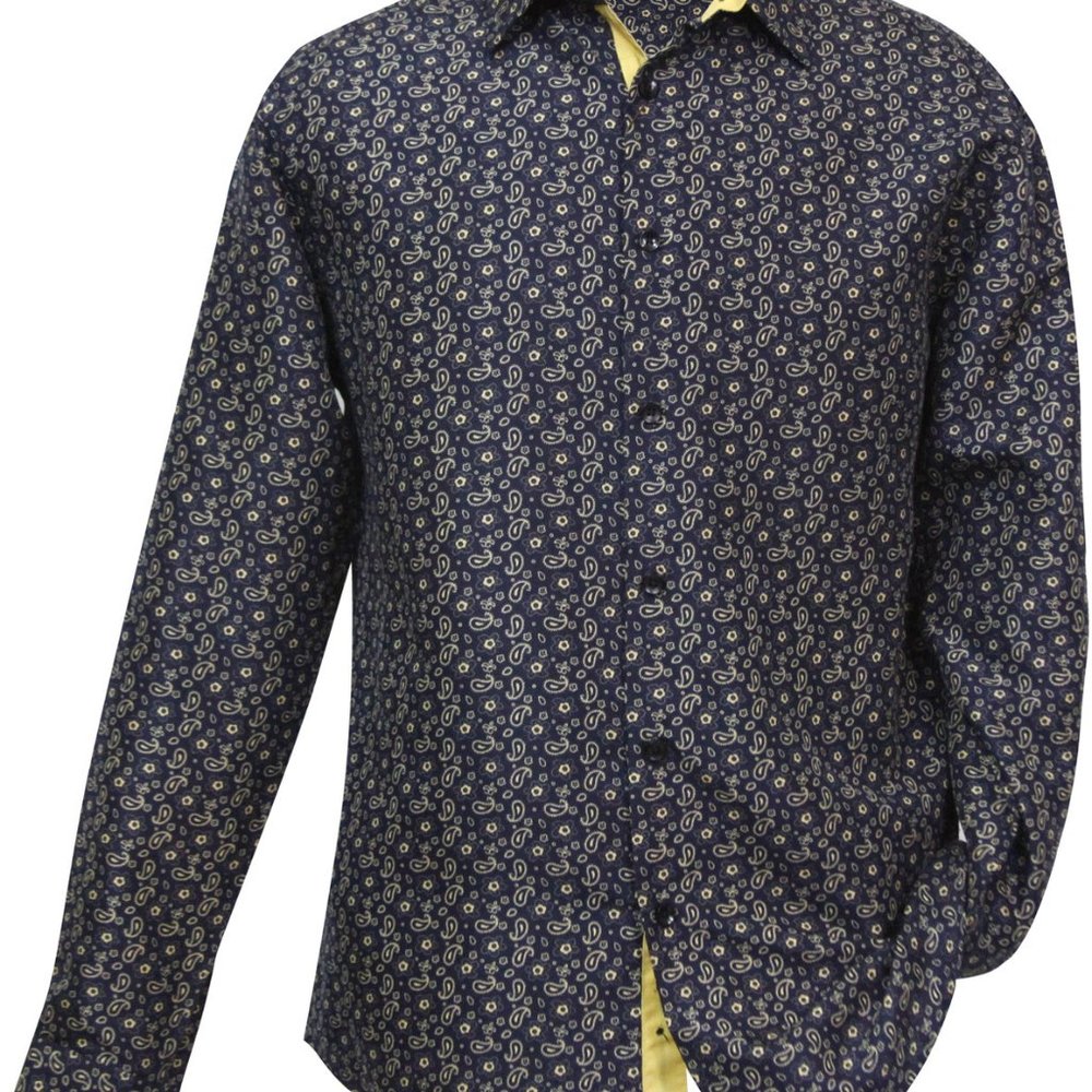 1X St. Patrick Navy Microfiber Long Sleeve Shirt XL - Picture 7 of 8